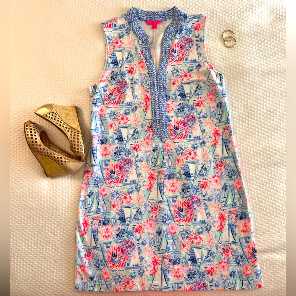 Lilly Pulitzer Size XL Fireworks Pattern Dress